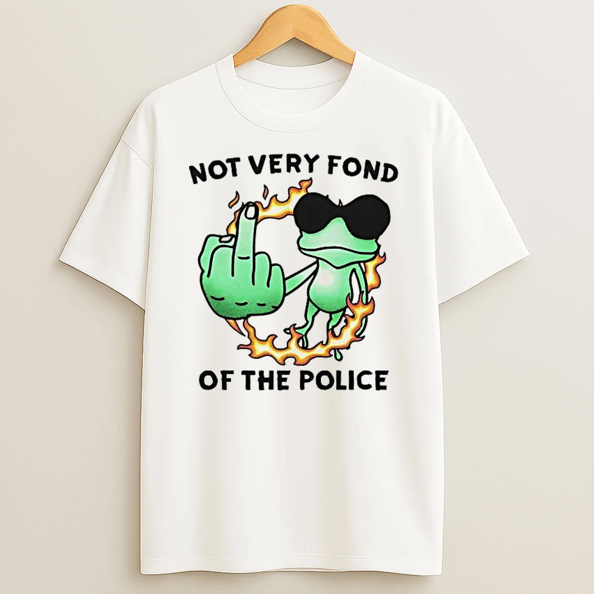 Frog Not Very Fond Of The Police Tee Shirts