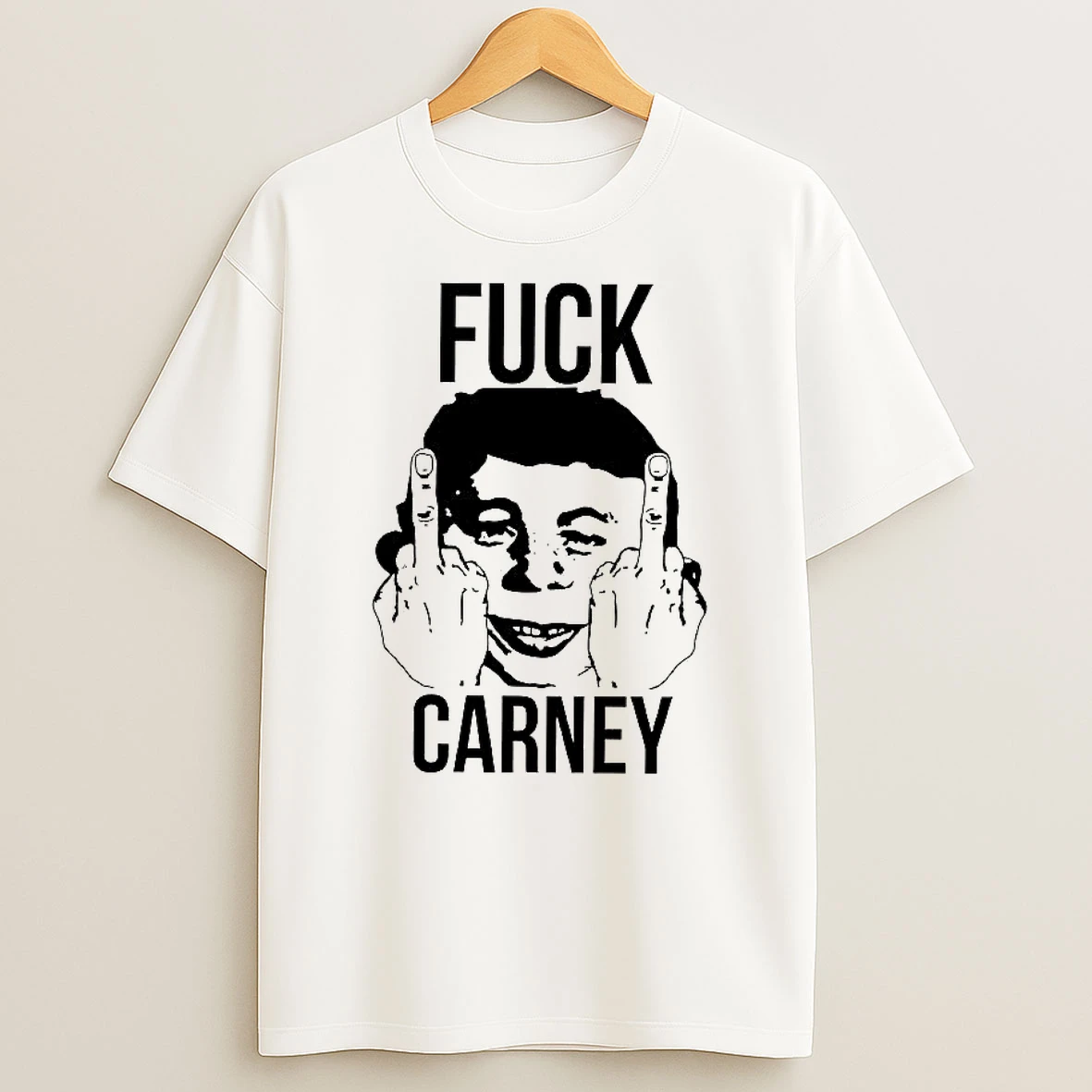 Fuck Mark Carney Prime Minister Of Canada Caricature Woman Shirts