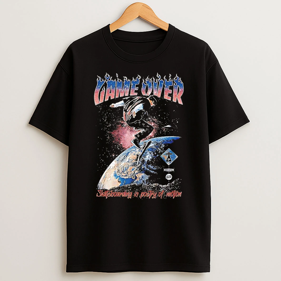 Game Over Skateboarding Is Poetry Of Motion Shirts