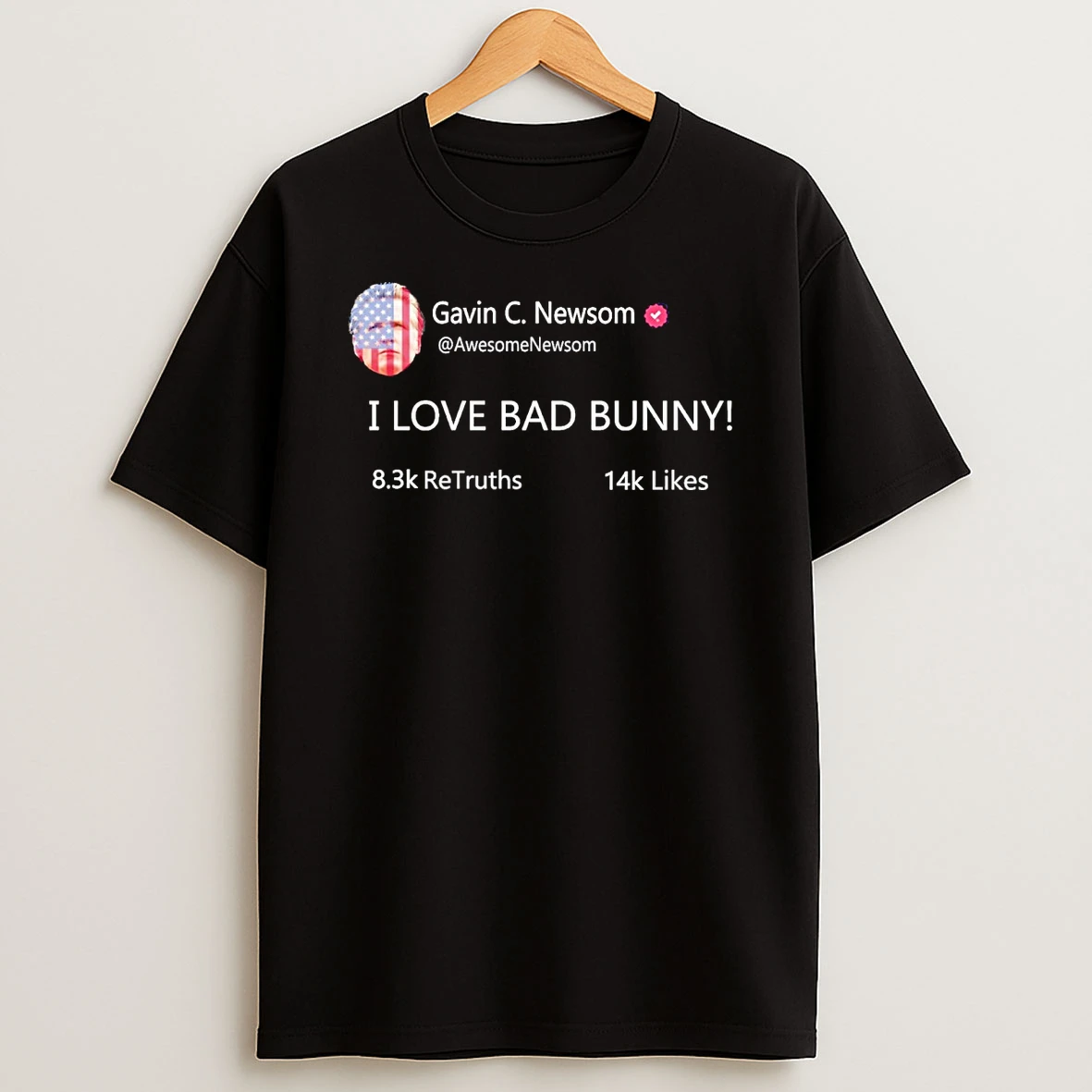 Gavin C Newsom I Love Bad Bunny Shirts