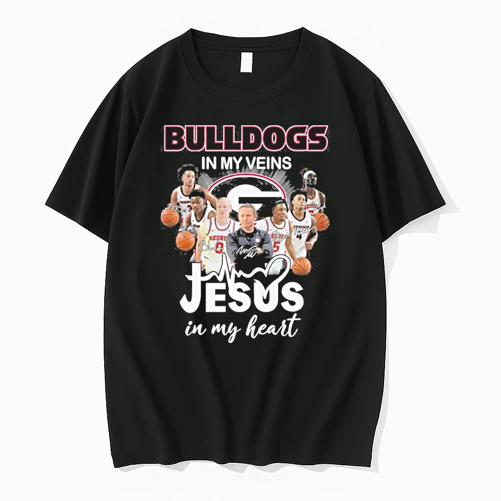 Georgia Mens Basketball In My Veins Jesus In My Heart Shirts