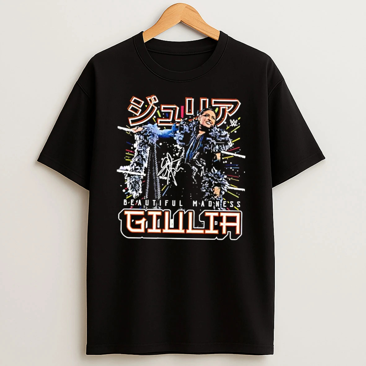 Giulia Beautiful Madness Japanese Text Wwe Pro Wrestling Shirts