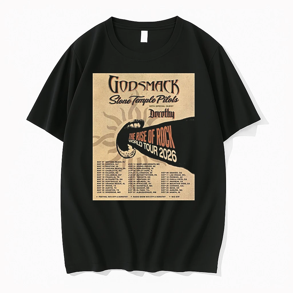 Godsmack Stone Temple Pilots The Rise Of Rock World Tour 2026 Shirts