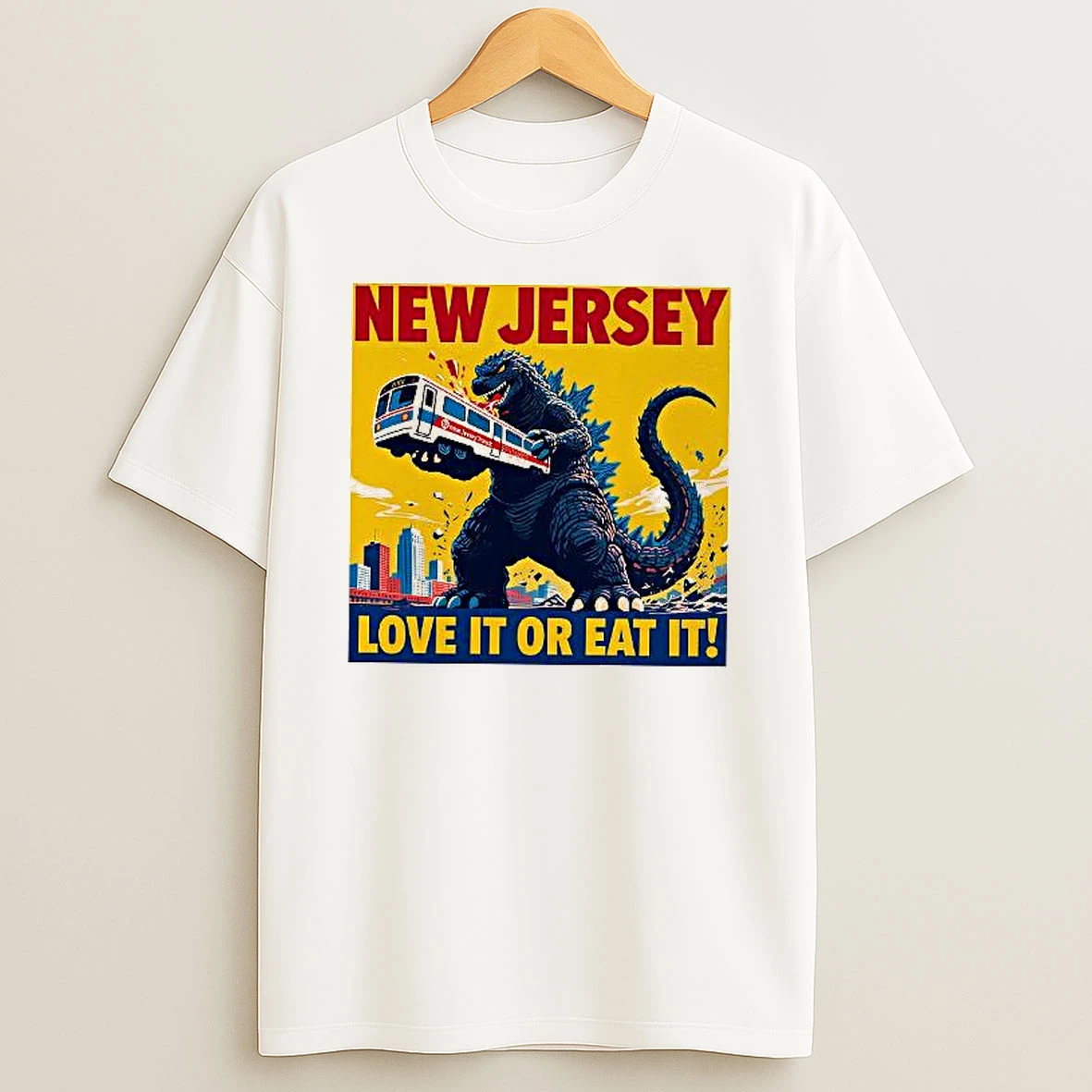 Godzilla New Jersey Love It Or Eat It Woman Shirts