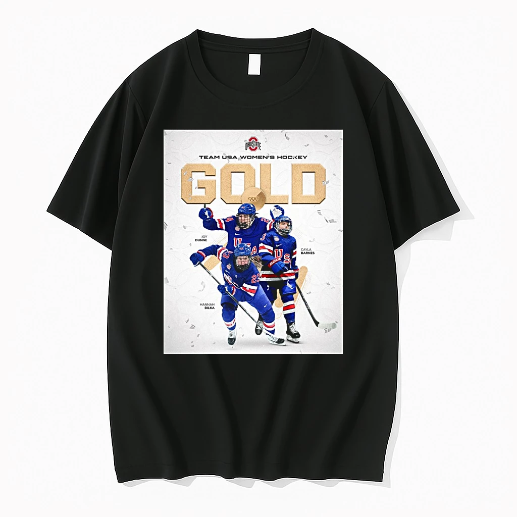 Gold Medal Buckeyes Cayla Barnes Hannah Bilka And Joy Dunne Win Gold With Team Usa Shirts
