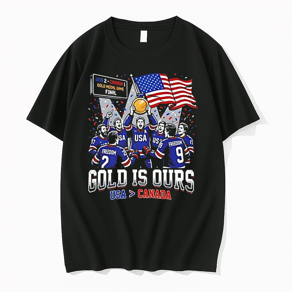 Gold Is Ours Hockey Usa Flag Shirts