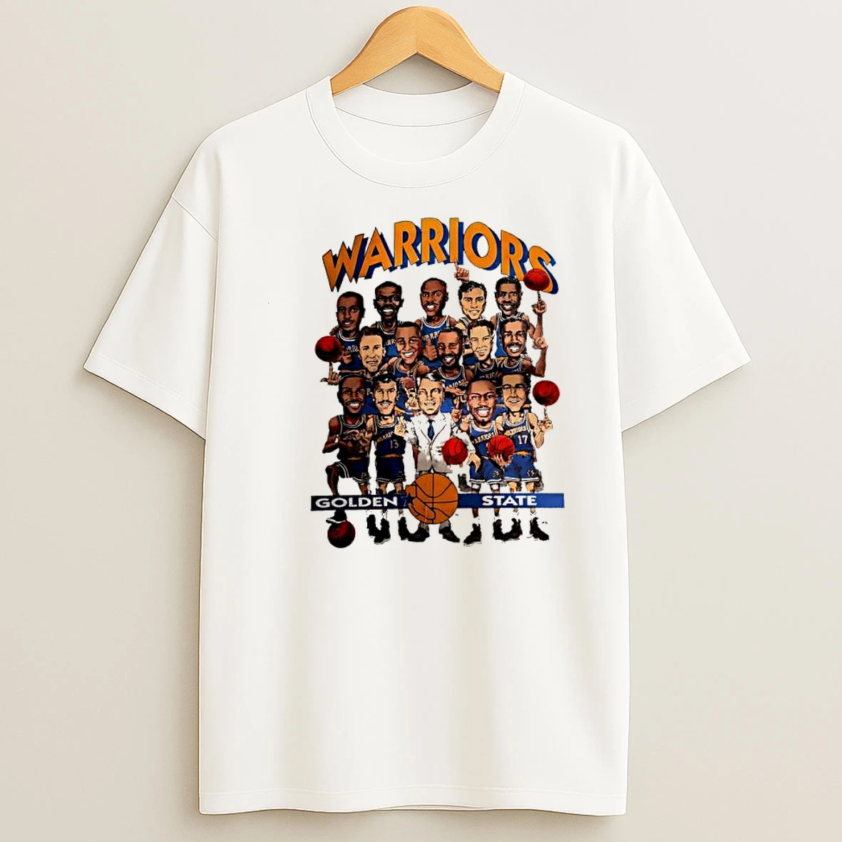 Golden State Warriors Basketball Team Caricature Graphic Shirts