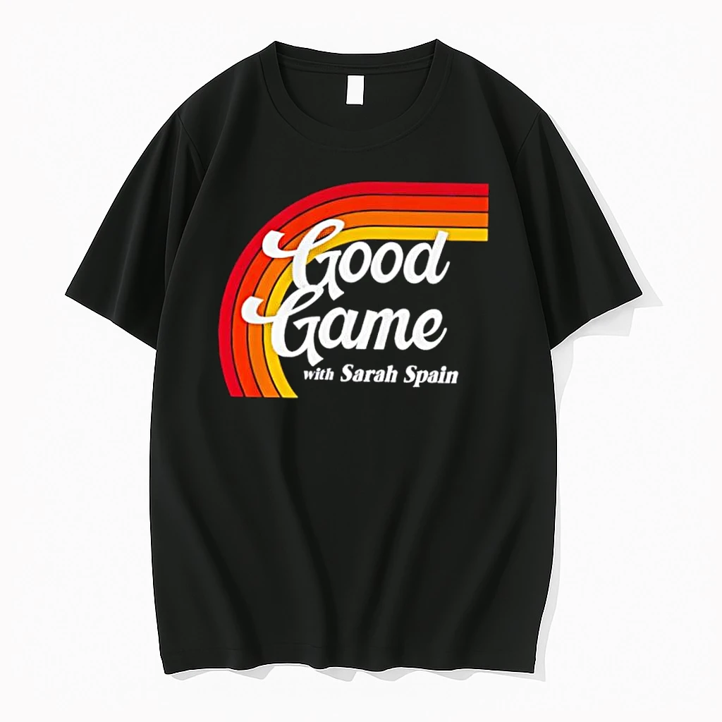 Good Game With Sarah Spain Retro Rainbow Sunset Podcast Shirts