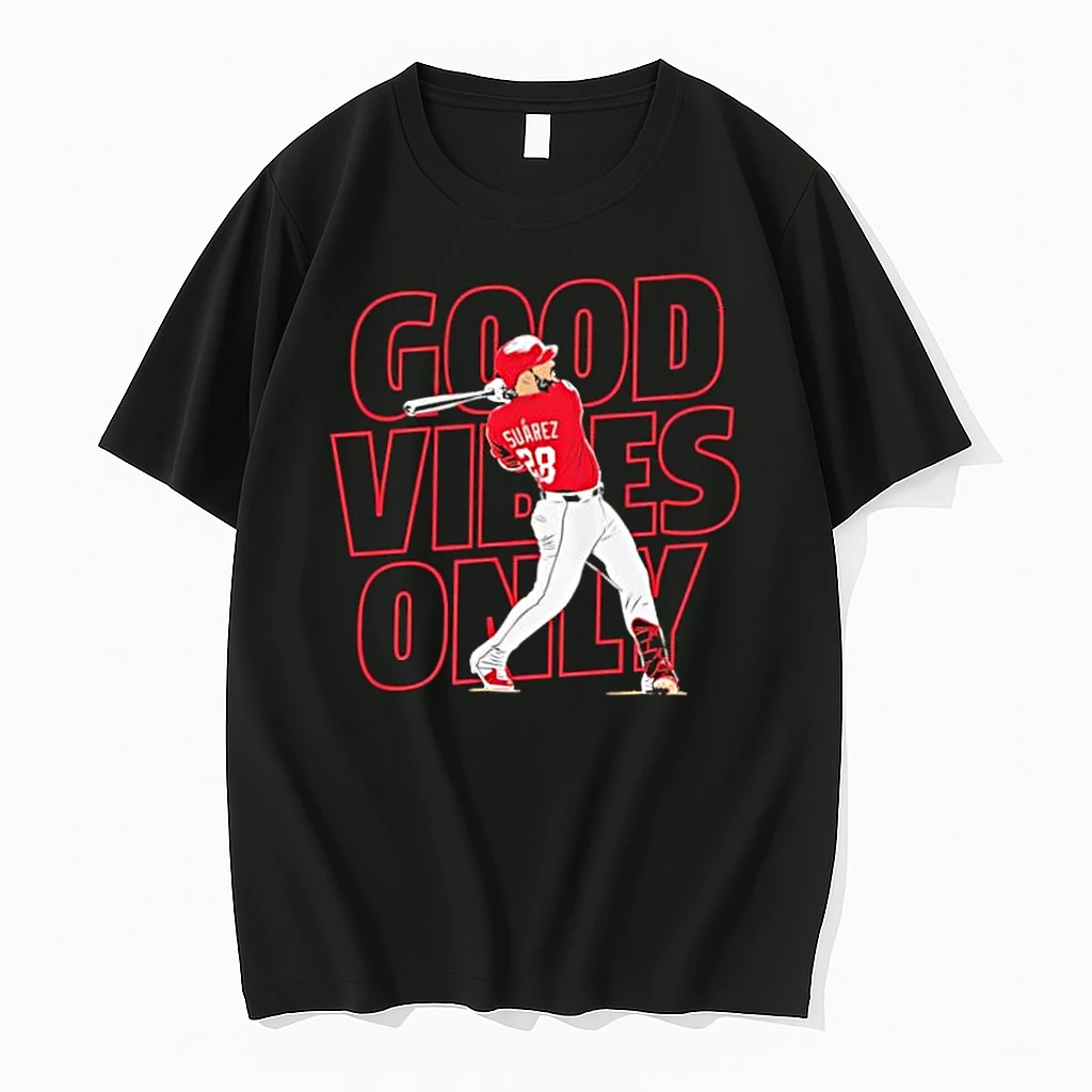 Good Vibes Only Eugenio Suarez 28 Baseball Swing Graphic Shirts