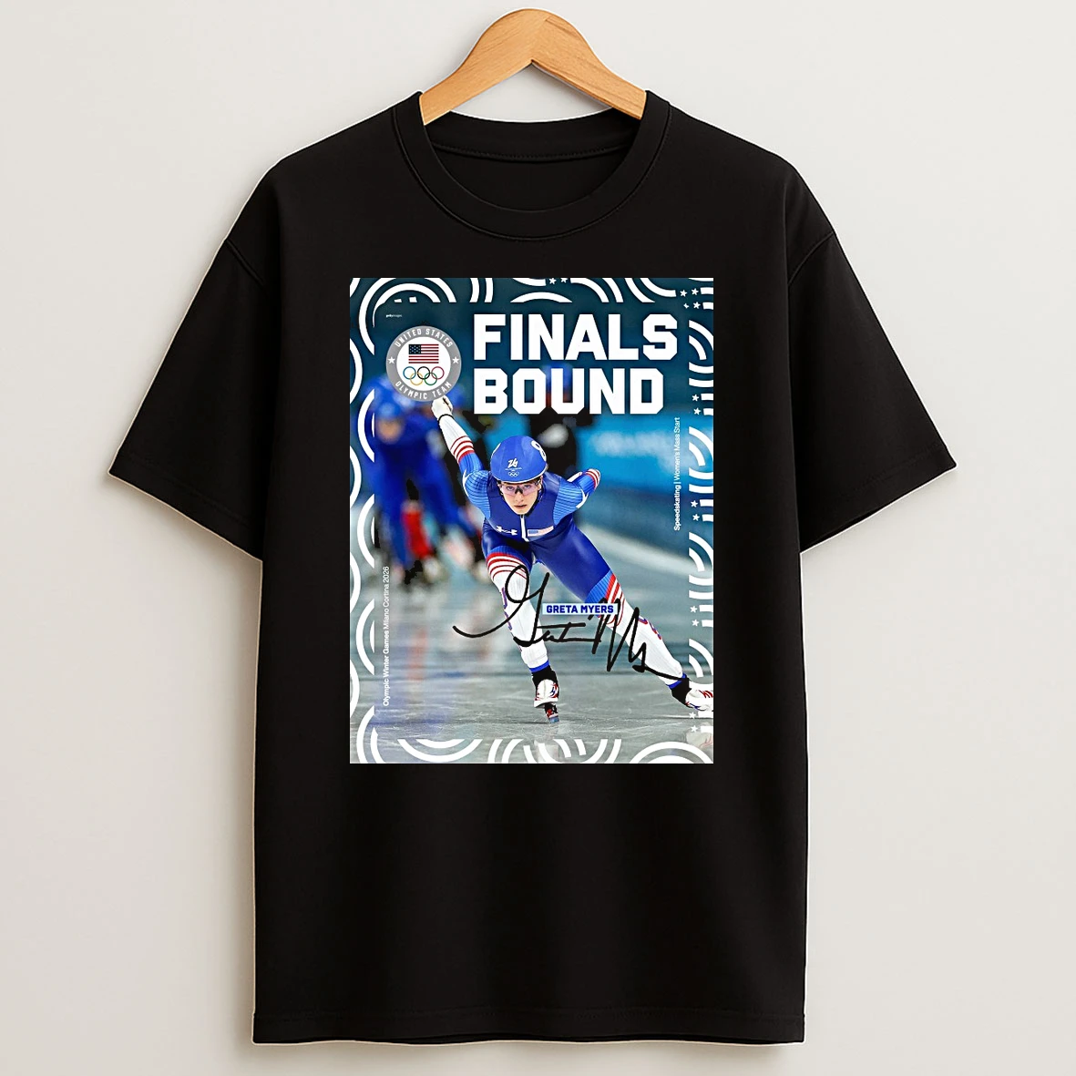 Greta Myers Finals Bound Womens Mass Start Olympic Winter Games Milano Cortina 2026 Signature Shirts