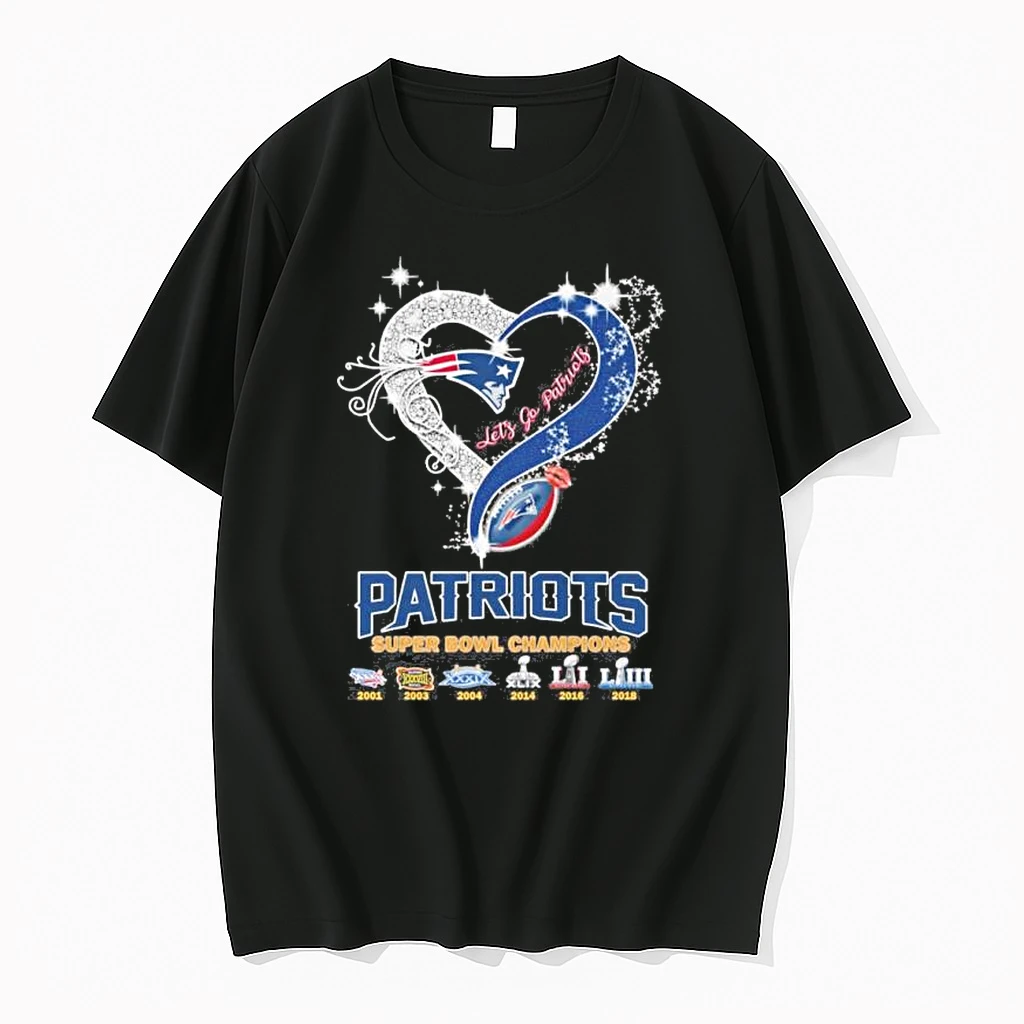 Heart New England Patriots Lets Go Patriots Super Bowl Lx Champions Shirts