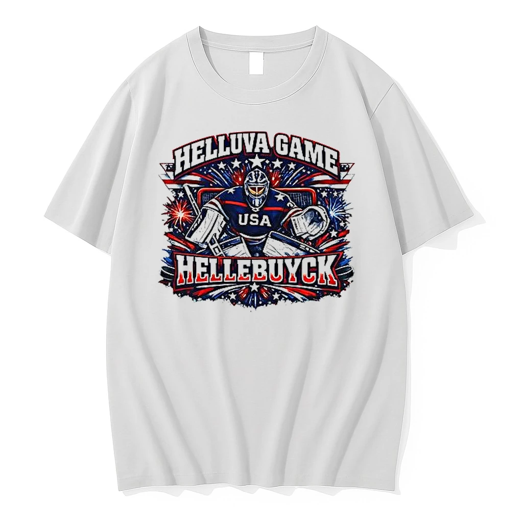 Helluva Game Connor Hellebuyck Team Usa Ice Hockey World Champioms Woman Shirts