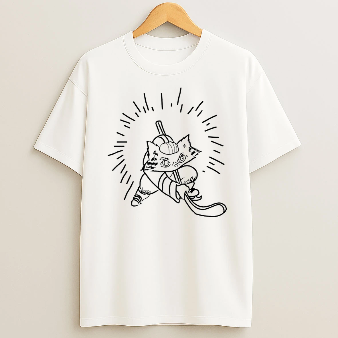 Hockey Cat Lets Play Shirts