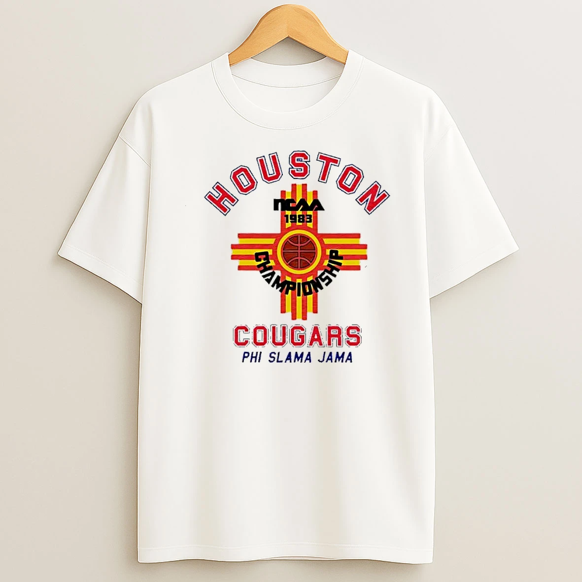 Houston Ncaa 1983 Championship Phi Slama Jama Cougars Shirts