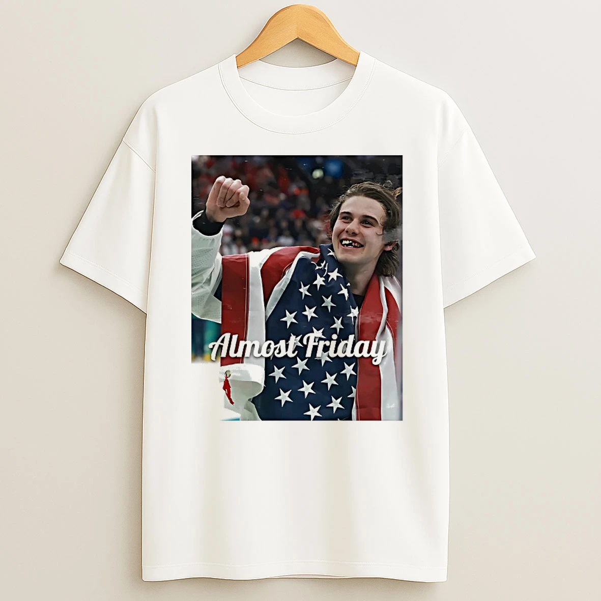 Hughes Teeth Usa Hockey Almost Friday Shirts