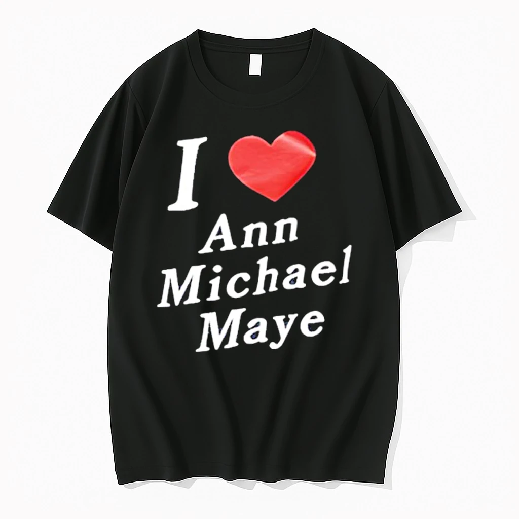 I Love Ann Michael Maye Red Heart Graphic Design Shirts