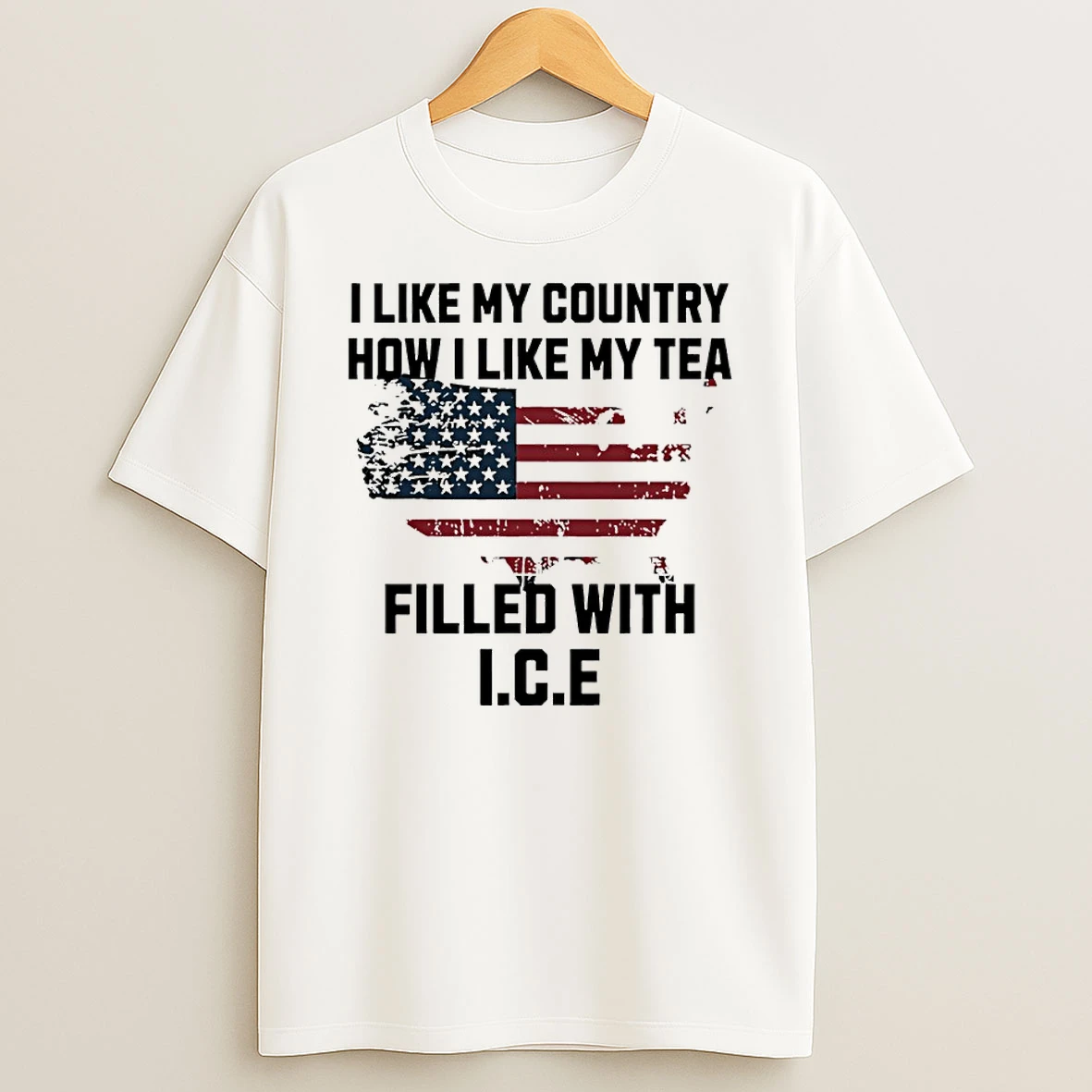I Live My Country How I Like My Tea Filled With Ice America Map Shirts