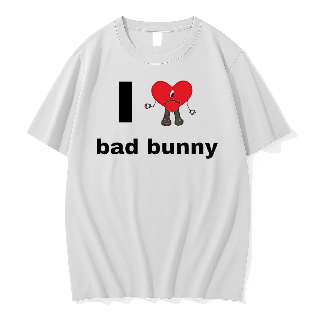 I Love Bad Bunny Heart 2026 Tee Shirts