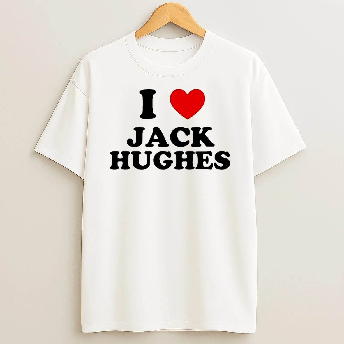 I Love Jack Hughes Hockey Usa Golden Goal Shirts