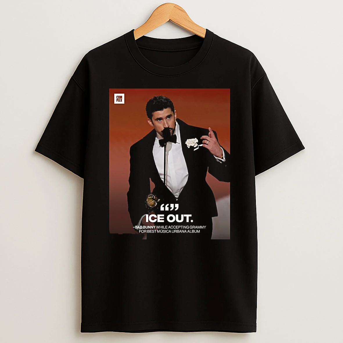 Ice Out Bad Bunny While Accepting Grammy For Best Musica Urbana Album Shirts