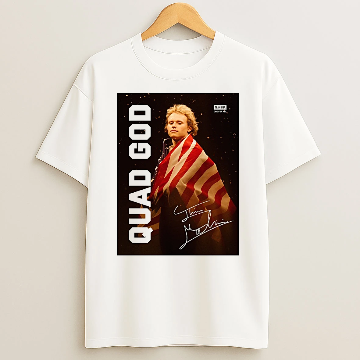 Ilia Malinin Quad God Team Usa One For All Winter Olympics Signature Shirts
