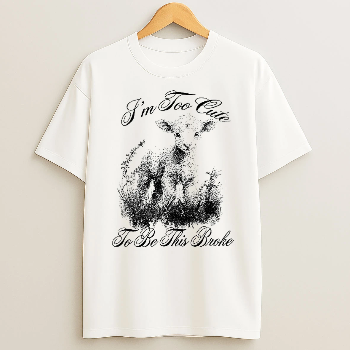 Im Too Cute To Be This Broke Hog Sketch Woman Shirts