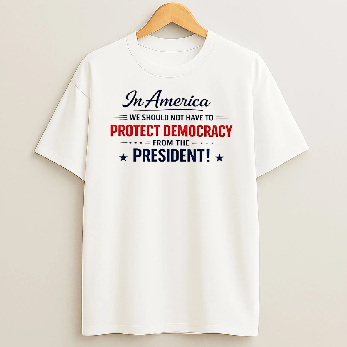 In America We Should Not Have To Protect Democracy From The President Tee Shirts