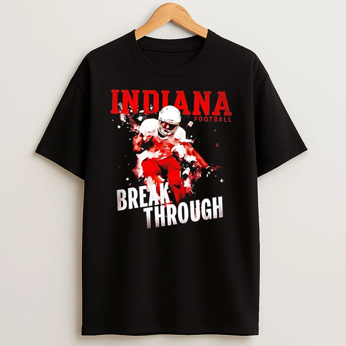 Indiana Football Breakthrough Player In Action Shirts