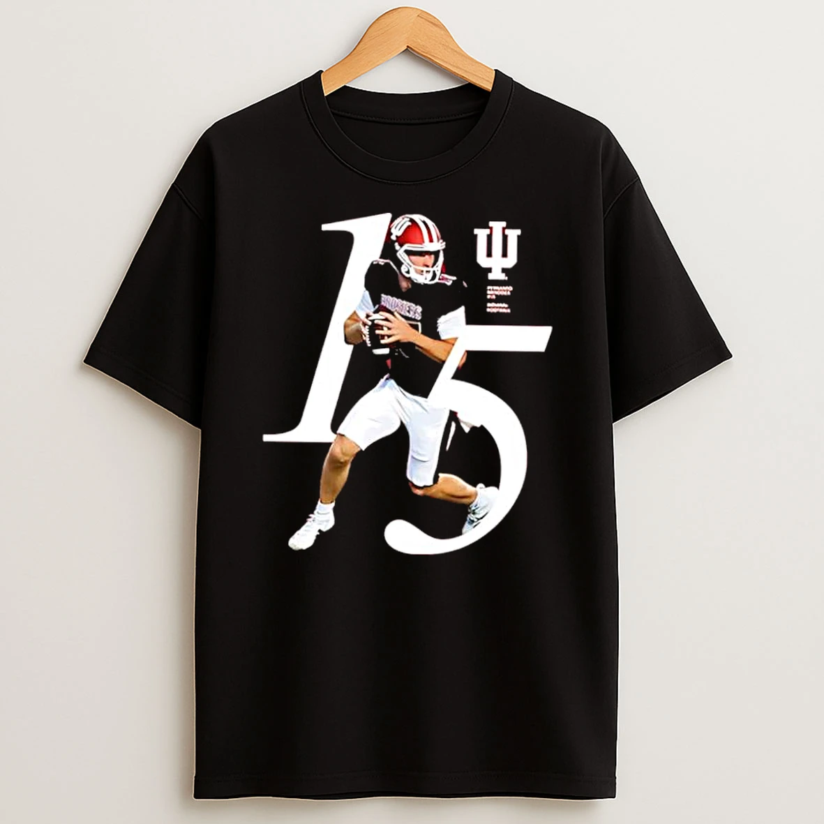 Indiana Hoosiers Football Number 15 Fernando Mendoza Player Shirts