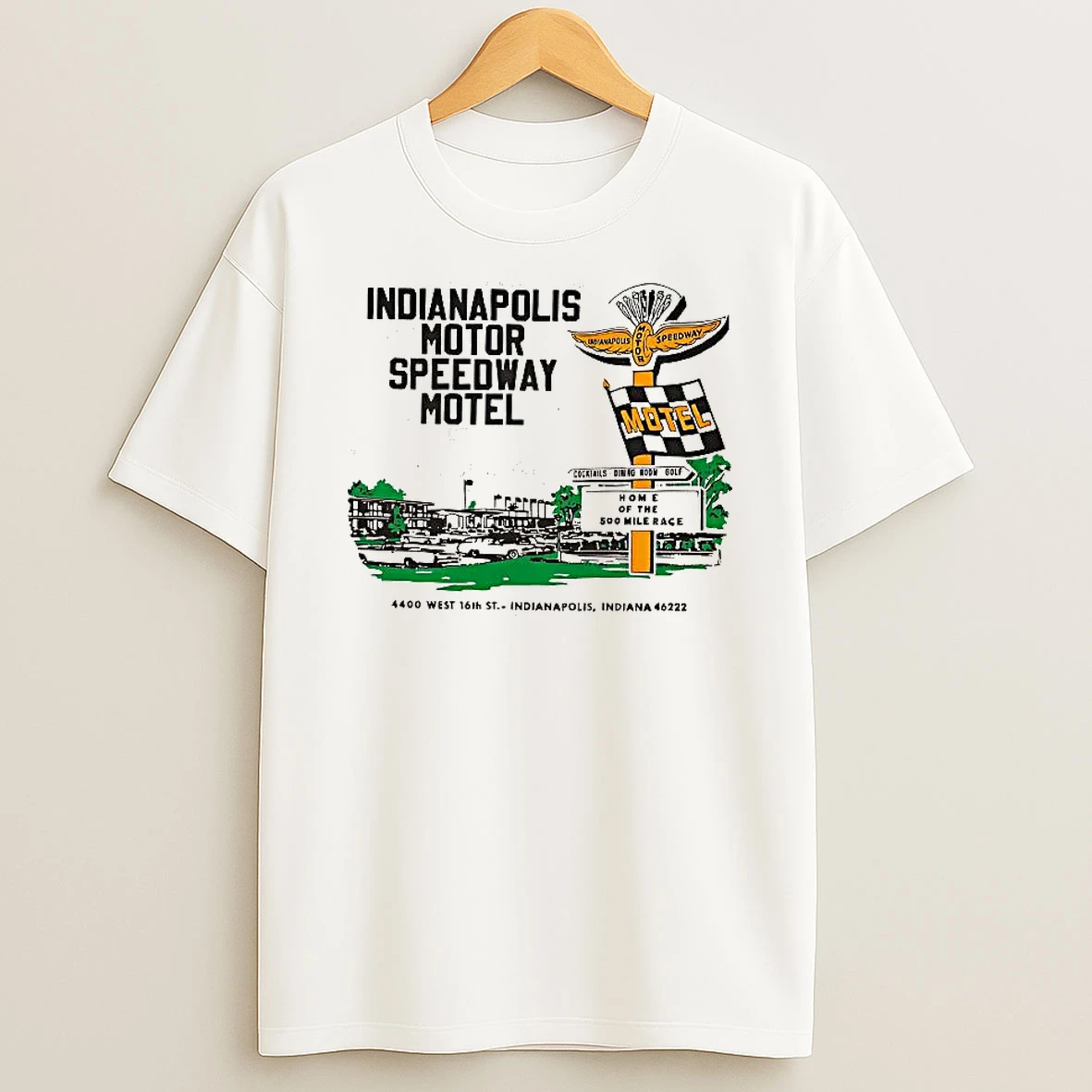 Indianapolis Motor Speedway Motel Home Of The 500 Mile Race Vintage Woman Shirts
