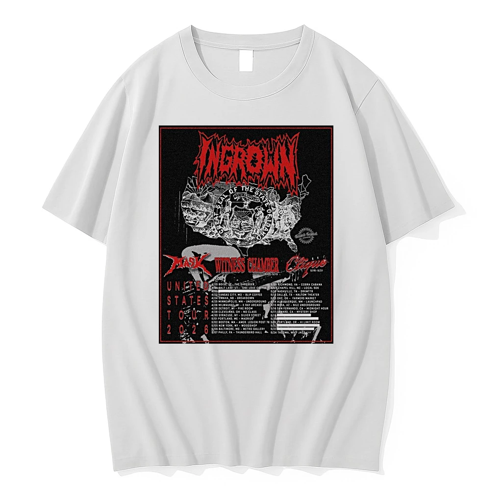 Ingrown United States Tour Mask Witness Chamber And Clique April And May 2026 Shirts