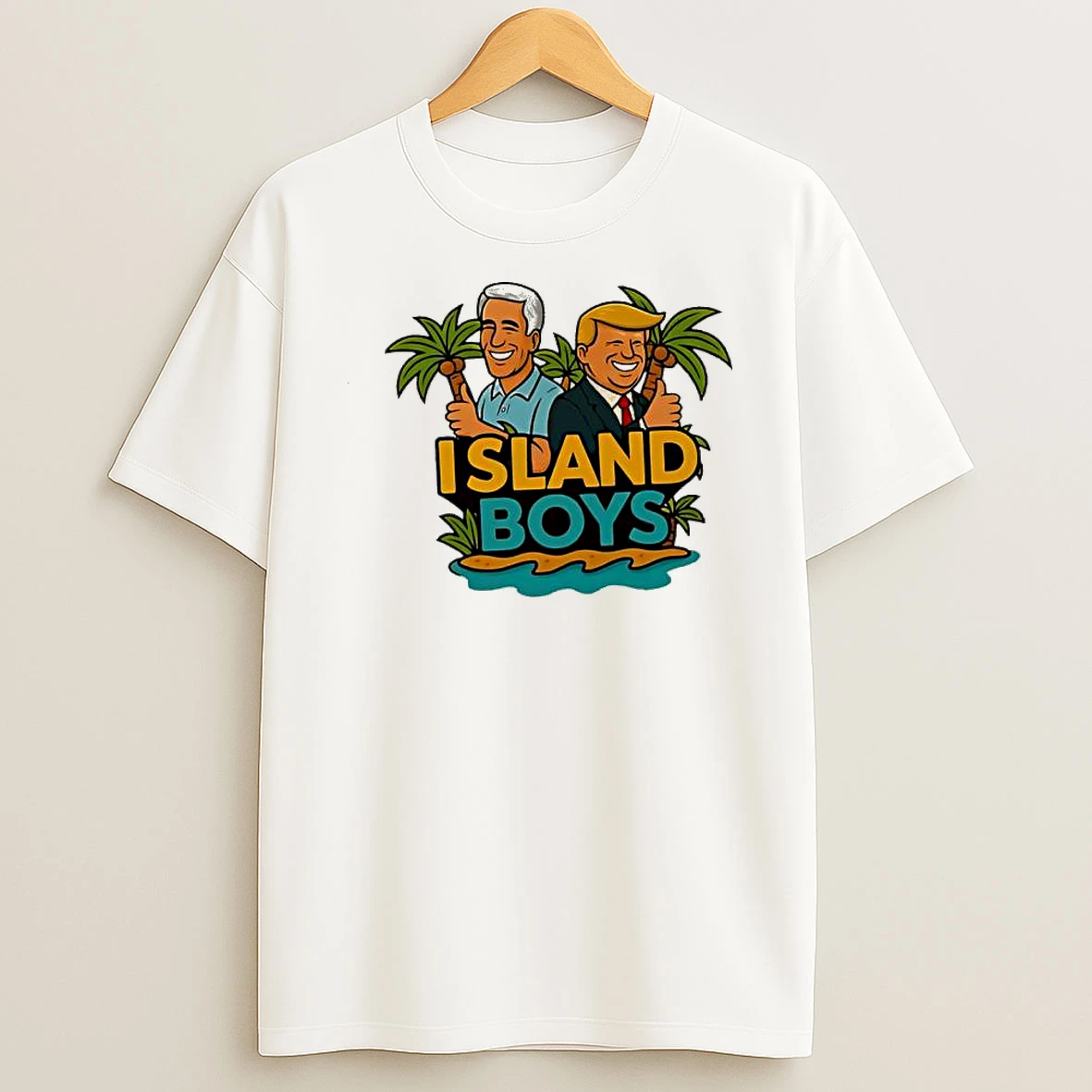 Island Boys Jeffrey Epstein Donald Trump Political Satire Tropical Shirts
