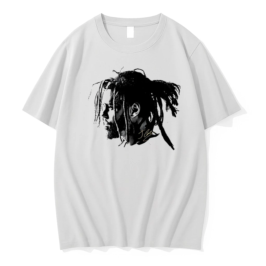 J Cole Portrait Black And White Rapper Profile Gold Signature Shirts