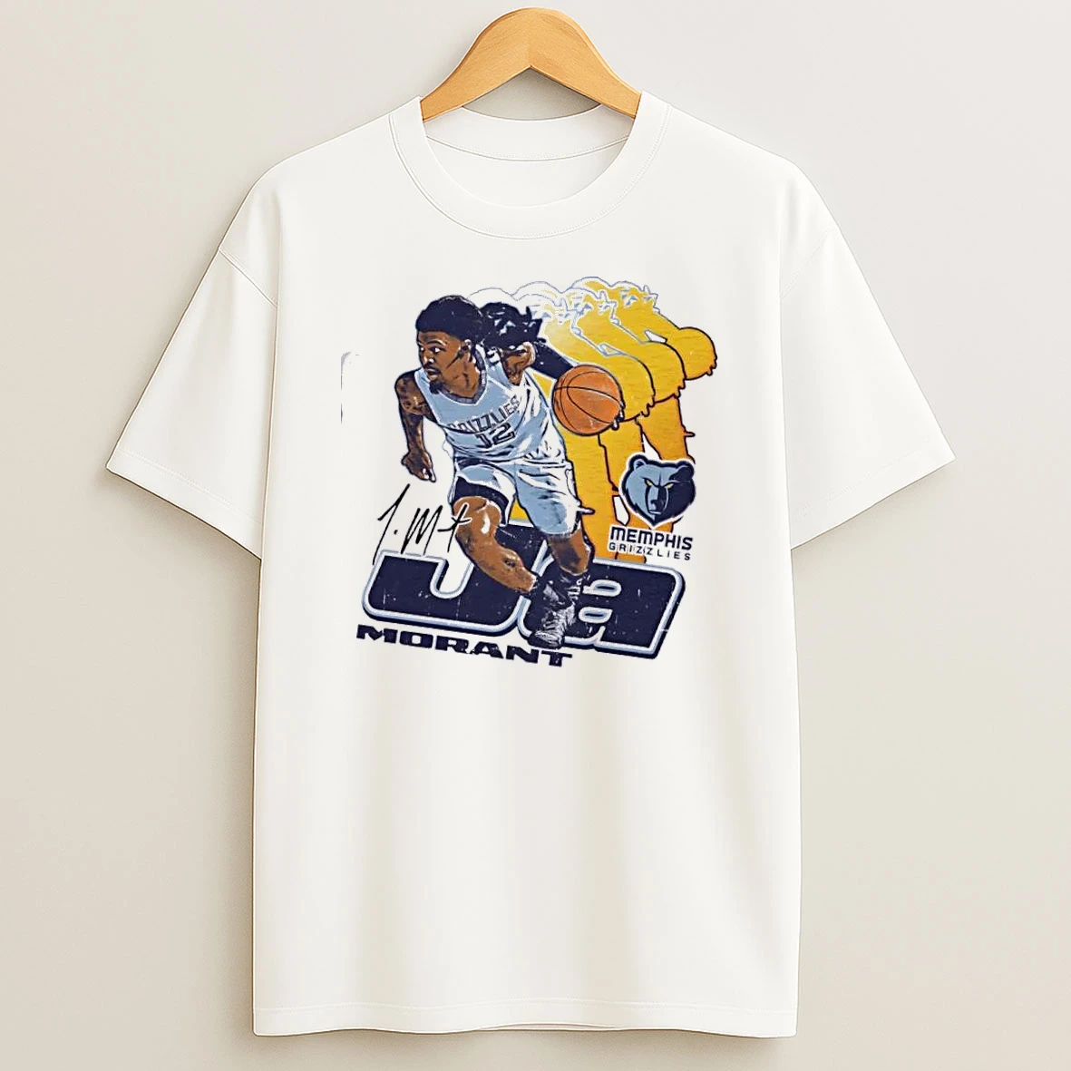 Ja Morant 12 Memphis Grizzlies Retro Signature Shirts