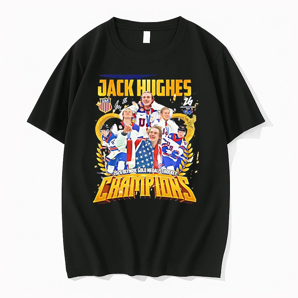 Jack Hughes 2026 Olympic Gold Medalist Hockey Champions Shirts