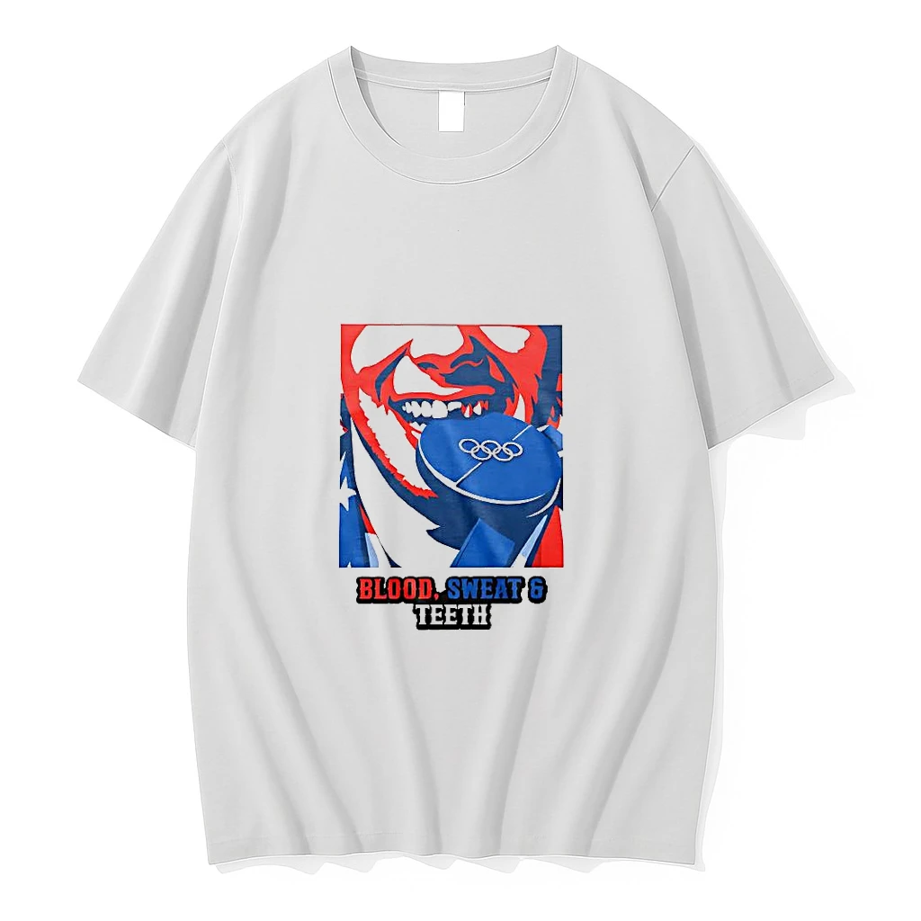 Jack Hughes Blood Sweat Teeth Olympic Gold Medal Team Usa Hockey World Champions Woman Shirts