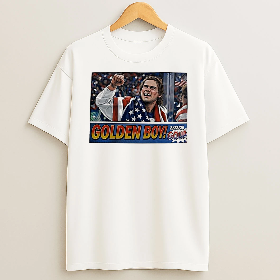 Jack Hughes Golden Boy Team Usa Hockey 2026 Olympic Winter Games Cartoon Shirts
