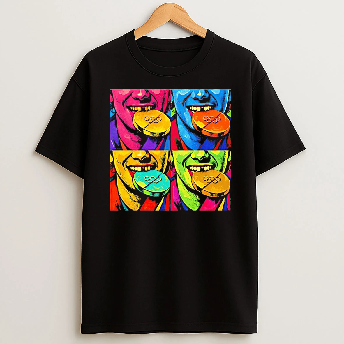 Jack Hughes Golden Goal Hughes Pop Art Shirts