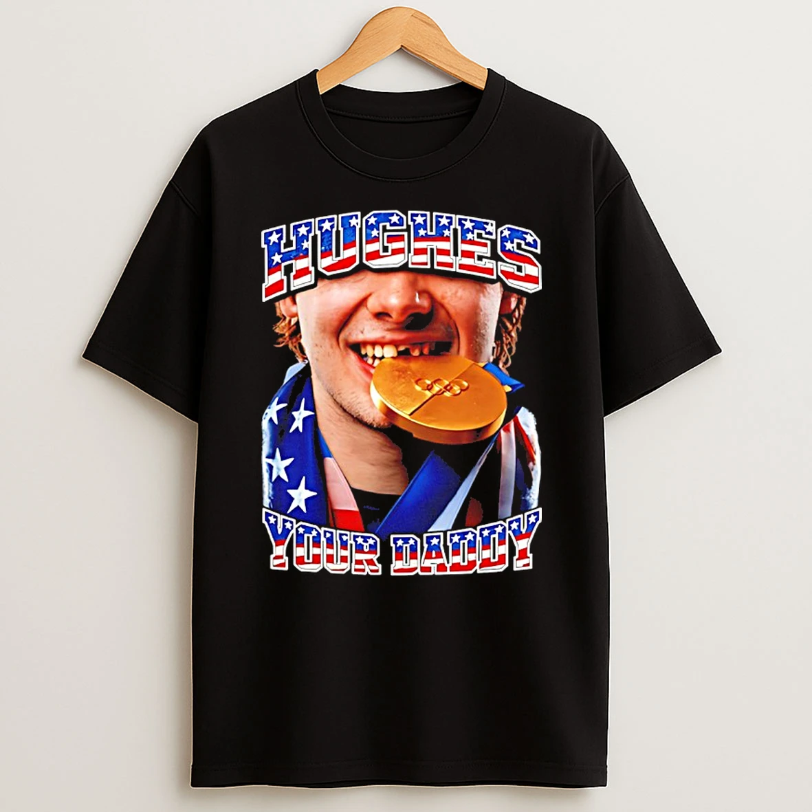 Jack Hughes Golden Goal Usa Hockey 2026 Hughes Your Daddy Shirts