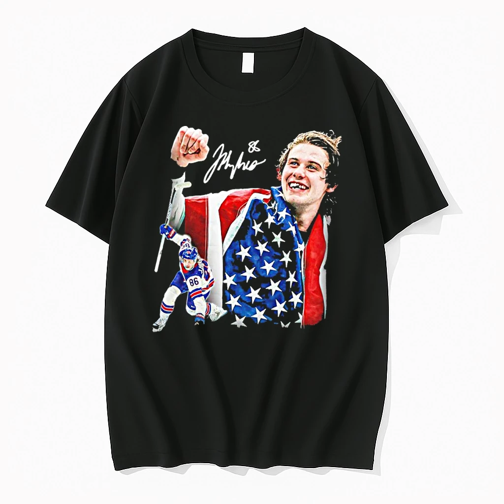 Jack Hughes Hockey Team Usa Golden Goal Signature Shirts