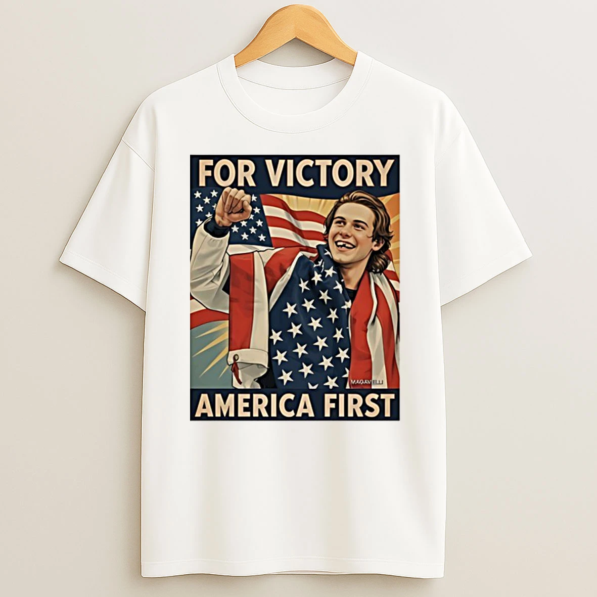 Jack Hughes Missing Teeth For Victory America First Shirts