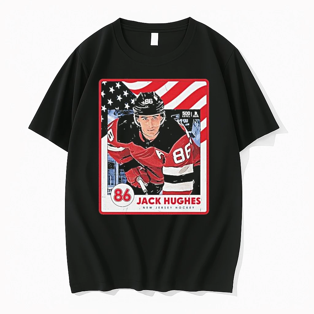 Jack Hughes New Jersey Hockey Usa Card Shirts