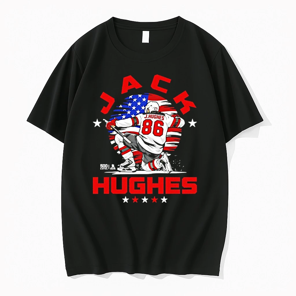 Jack Hughes New Jersey Usa Flag Celebration 2026 Shirts