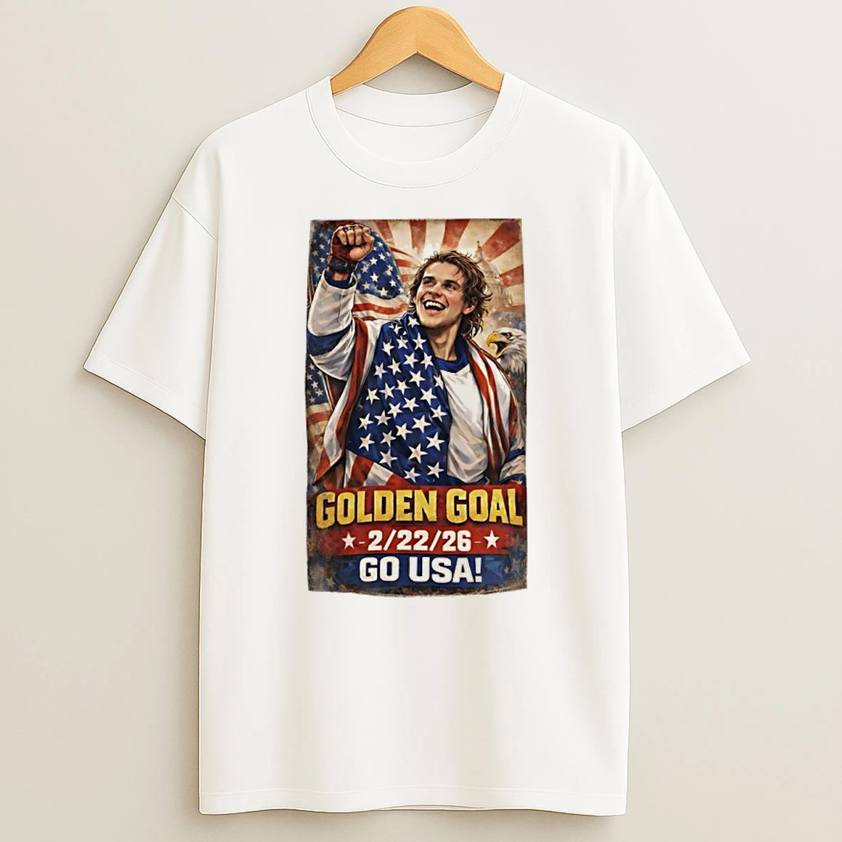Jack Hughes Team Usa Hockey Golden Goal 2026 Go Usa Art Shirts