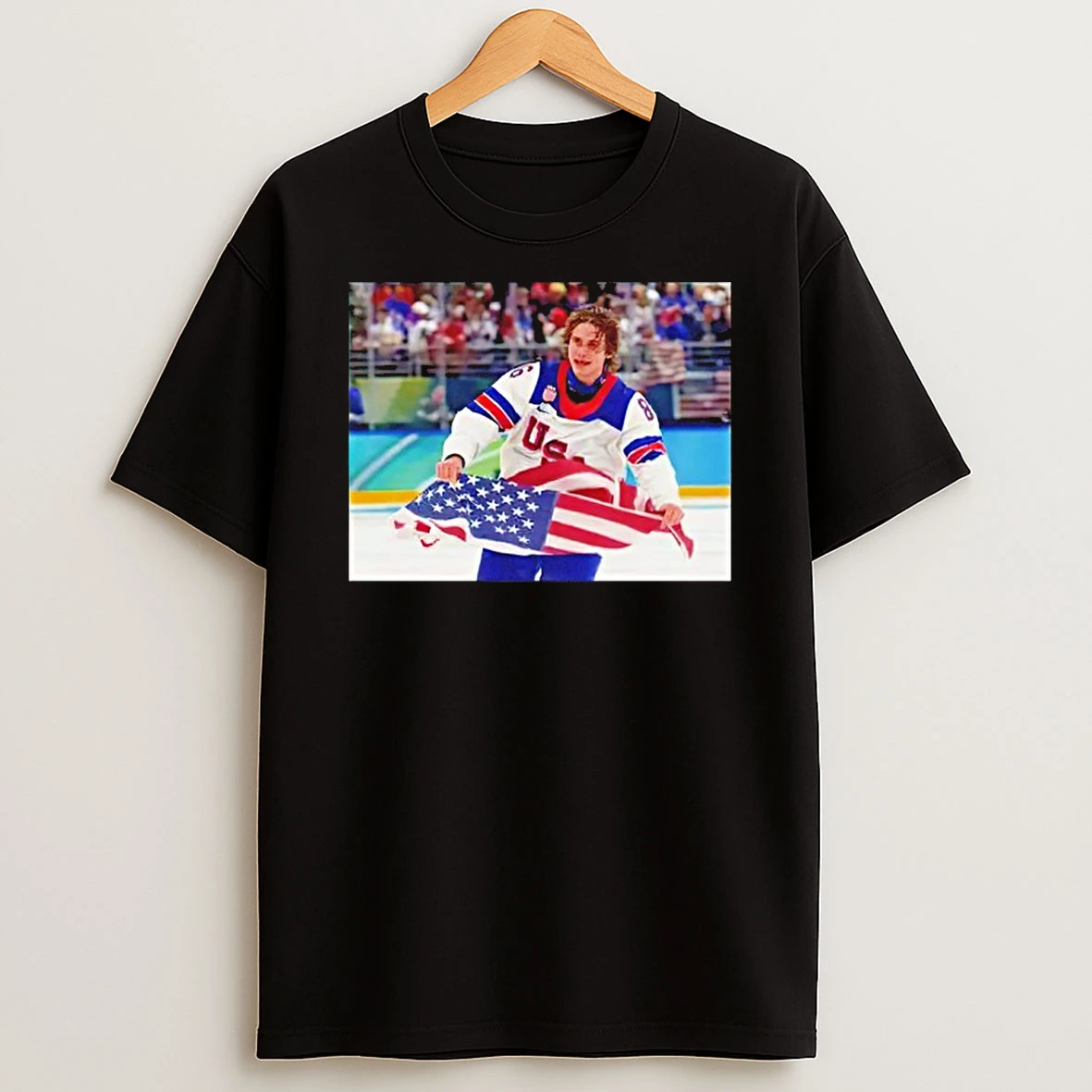 Jack Hughes Usa Hockey Gold Photo 2026 Shirts