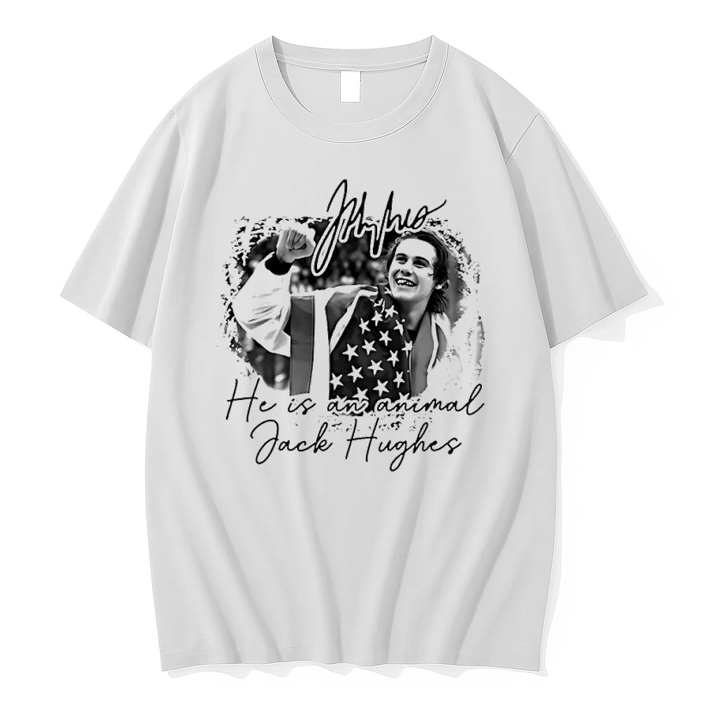 Jack Hughes Usa Hockey He Is An Animal Olympic Golden Goal Signature Shirts