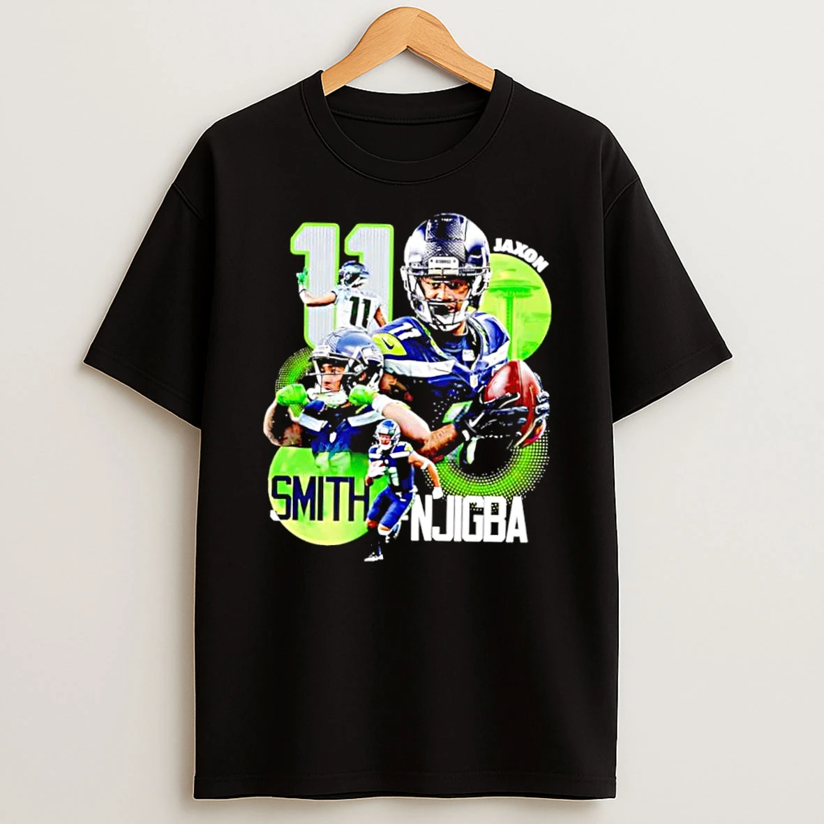 Jaxon Smith Njigba Number 11 Seattle Football Player Shirts