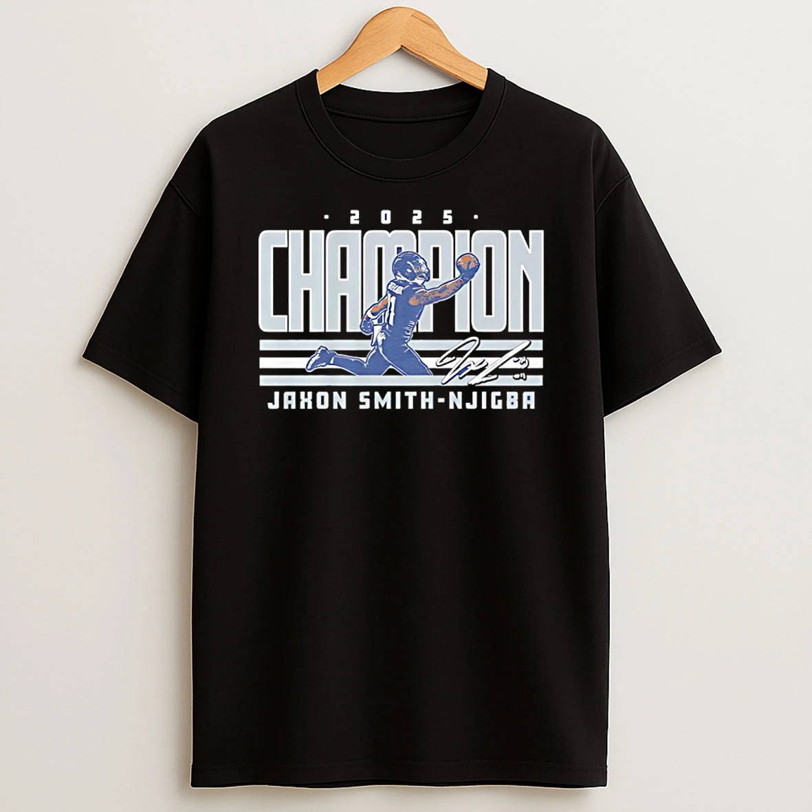 Jaxon Smith Njigba Seattle Seahawks 2025 World Champ Siganture Shirts