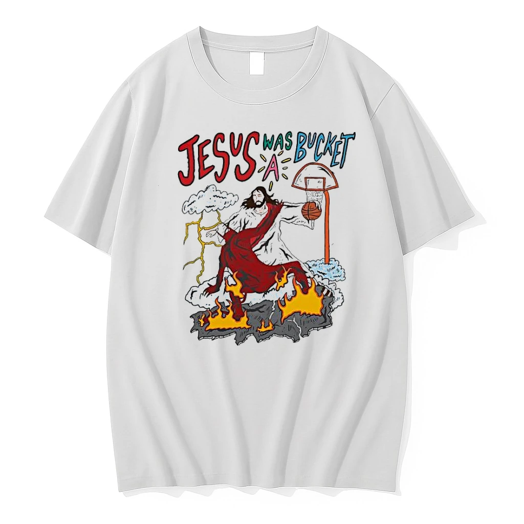 Jesus Was A Bucket Basketball Dunking On Devil Shirts