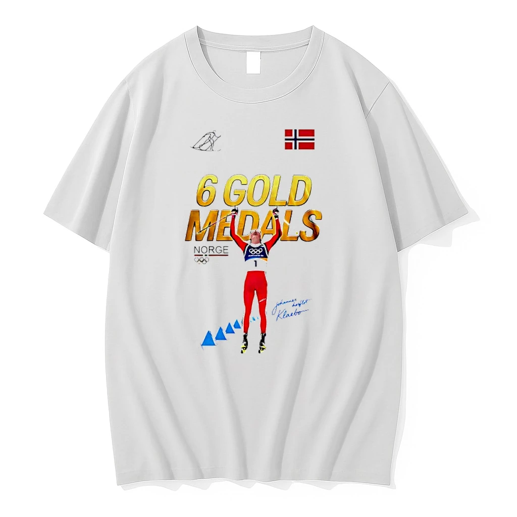 Johannes Hoesflot Klaebo Six Gold Medals Milano Cortina 2026 Shirts